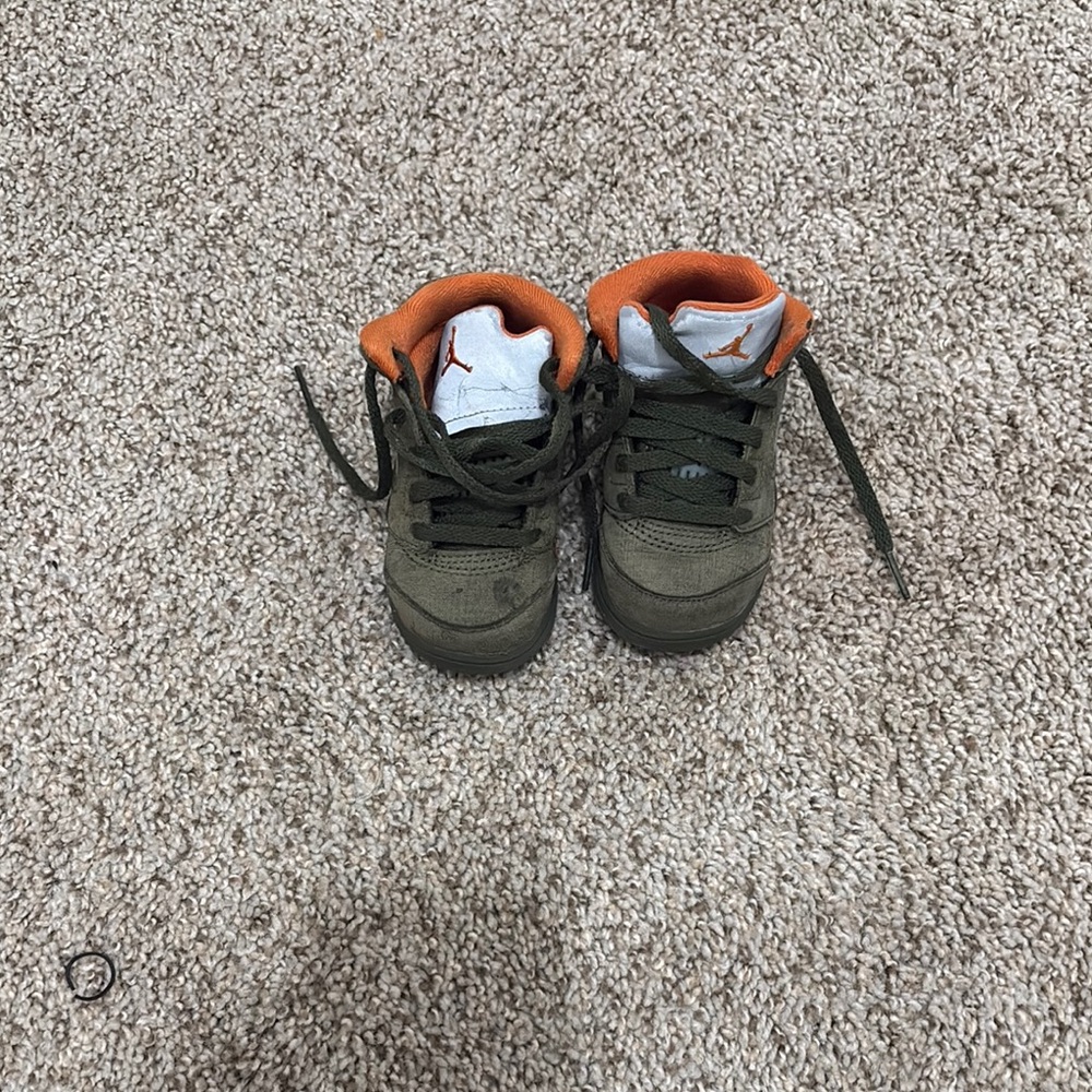 Jordan Green and Orange Sneakers for Sporty Style